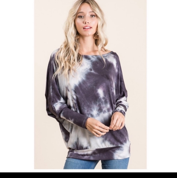 Sale Women's tiedye off shoulder top - Picture 3 of 12